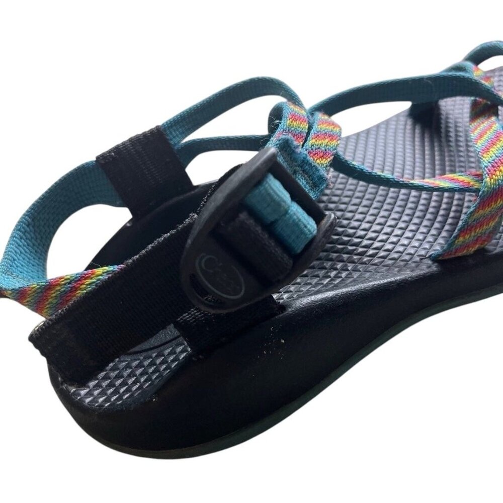 Chaco Girls Fiesta Stripe Rainbow Sandals Size 4 - Picture 3 of 5